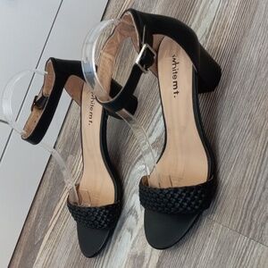 WHITE MOUNTAIN Emerie Block Heels Women's Black Size 9M